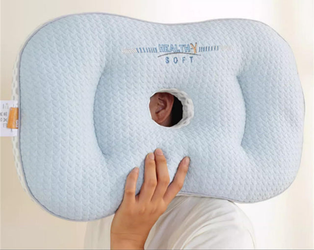 "Healthy Soft" – Lyxig huvudkudde med hål – Perfekt för sidosovare och öronavlastning - Hovedpude - Seniorliving