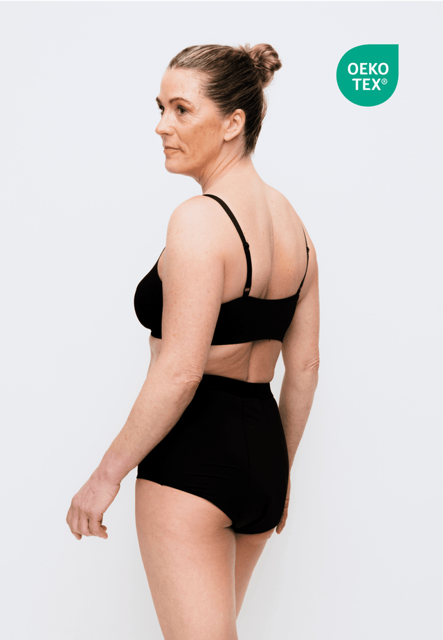 HIGH WAIST - Damtrosor för Lätt Inkontinens (90 ml) med Unik Passform - Inkontinens underbuks - Seniorliving