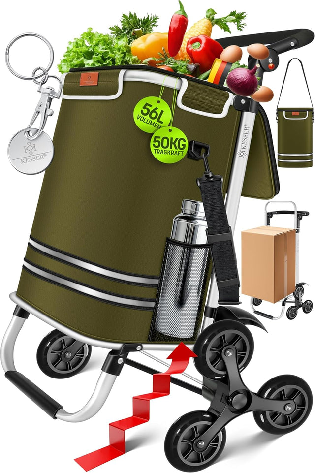 Indkøbstaske/ Shopper - Din Ultimative shopping løsning. Indbygget termorum - Indkøbsvogn - Shopper - Seniorliving