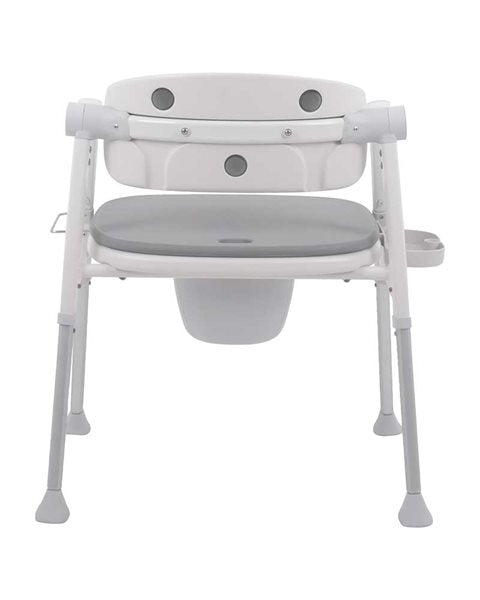 Kombineret toilet - og badestol – Luksuriøs komfort med blødt PU - sæde - Toiletforhøjere - Seniorliving