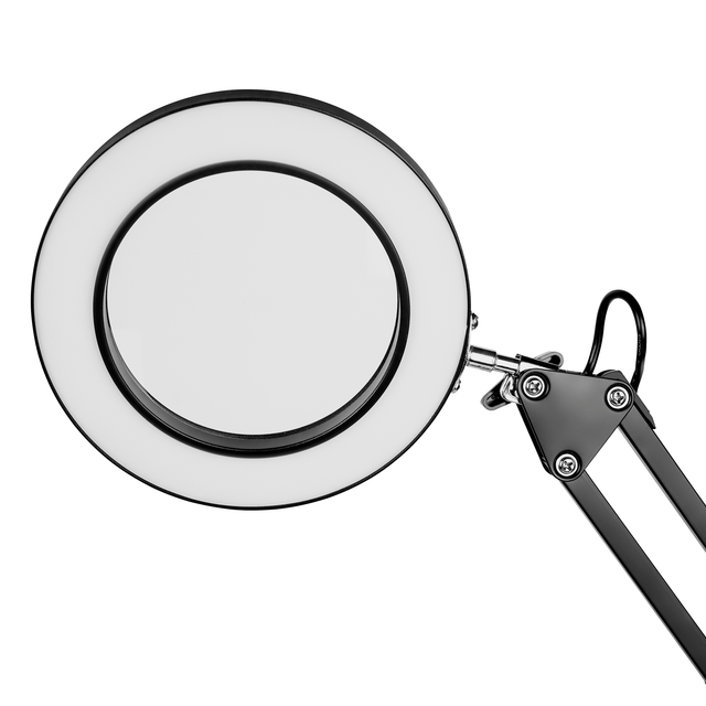 LED - bordslampa med 5x förstoring - Flexibel montering och justerbar ljusstyrka. USB - Bordlampe - Seniorliving