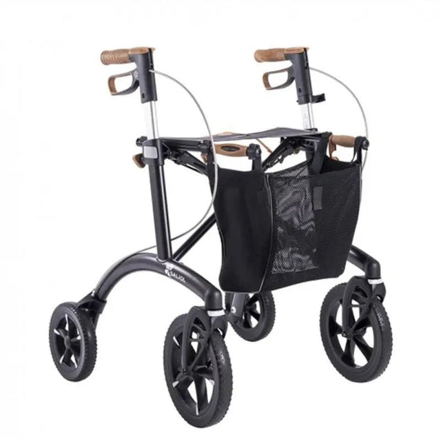 Saljol Aluminium - rollator - Lättviktsrollator av hög kvalitet med fantastiska detaljer (6,4 kg) - Udendørs rollator - Seniorliving