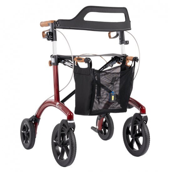 Saljol Aluminium - rollator - Letvægtsrollator i høj kvalitet med fantastiske detaljer (6,4 kg) - Udendørs rollator - Seniorliving