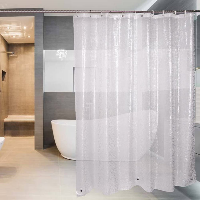 Antibakteriell duschdraperi med vackert ZEN - mönster - 183 x 200 cm. Neutral färg - Duschdraperi - Seniorliving