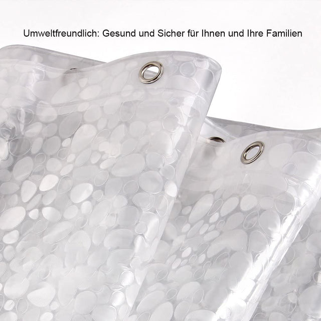 Antibakteriell duschdraperi med vackert ZEN - mönster - 183 x 200 cm. Neutral färg - Duschdraperi - Seniorliving