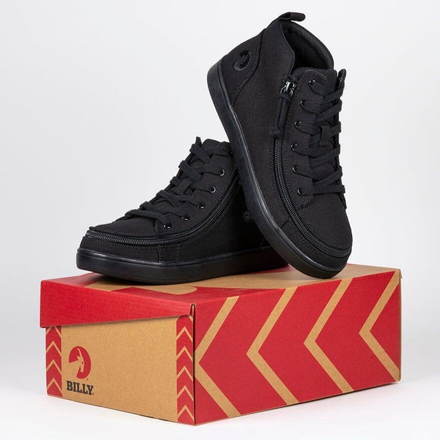 BILLY - "BLACK SNEAKER" - Klassisk, smart zip - sko (Kvinnor/Kvinnor, WIDE - modell) - Skor med dragkedja - Seniorliving