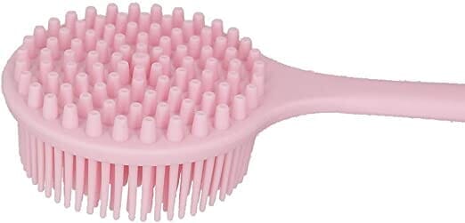 Dubbelfunktionell badborste - mjuk/fast silikon. Extra längd. 2 färger - Diverse badrumstillbehör - Seniorliving