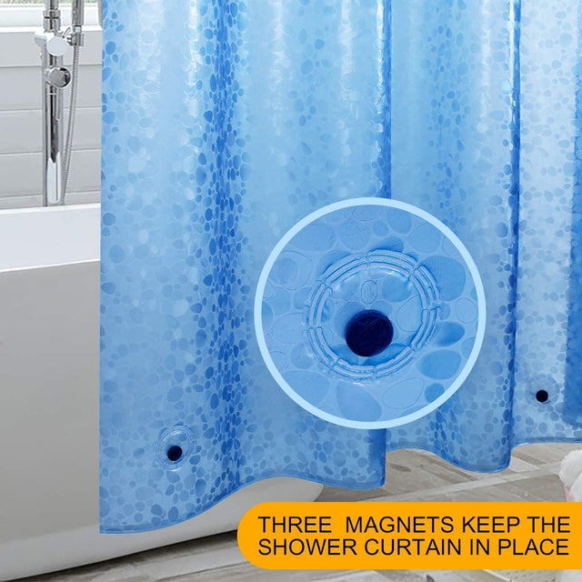 Duschdraperi - Vackert blått mönster. Antibakteriell och vattentät. 2 storlekar - Duschdraperi - Seniorliving