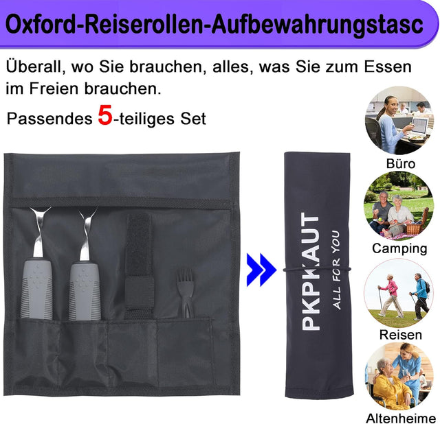 Ergonomisk & seniorvänligt bestickset för Gikt – och Parkinson – Välj mellan 2 olika set - ergonomiska bestick - Seniorliving