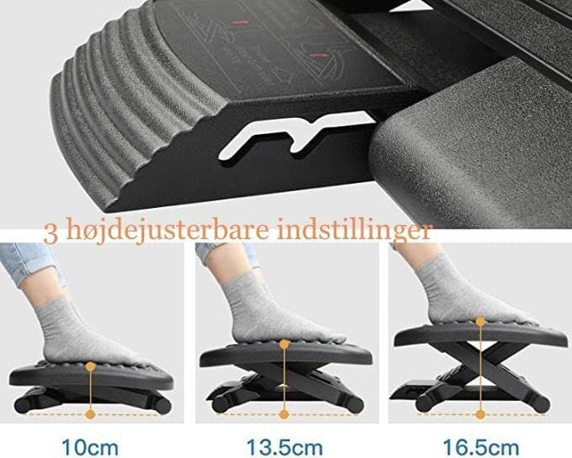 Ergonomiskt fotstöd med massagerulle - med lätt justerbara vinklar. 44 x 33 cm - Fotstöd - Seniorliving