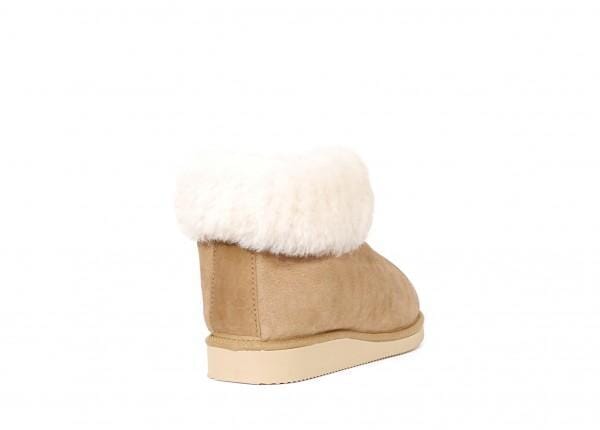 FÖRSÄLJNING! Tofflor med mjukt lammskinn - Med dragkedja & fast skumsula. Liten i storleken. - Seniorliving