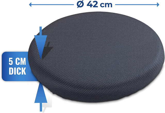 Gelkudde med 360˚ rotation - mjuk och läcker. Lätt att vända. Hål i mitten. 42 x 42 cm - Vridbara kuddar - Seniorliving