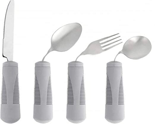 Lyxiga seniorbestick - Smidigt och med superbra grepp. Består av 4 delar. GRÅ - Bestick & service - Seniorliving
