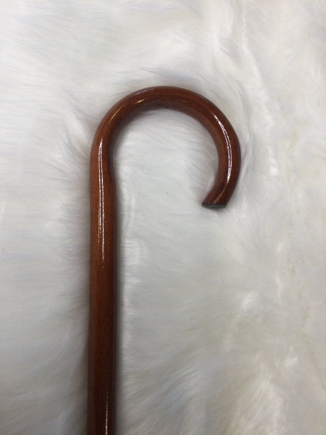 Lyxkäpp i mörkt trä - modell "GIETA" med svängt handtag. 93 cm hög - Pinnar - Seniorliving