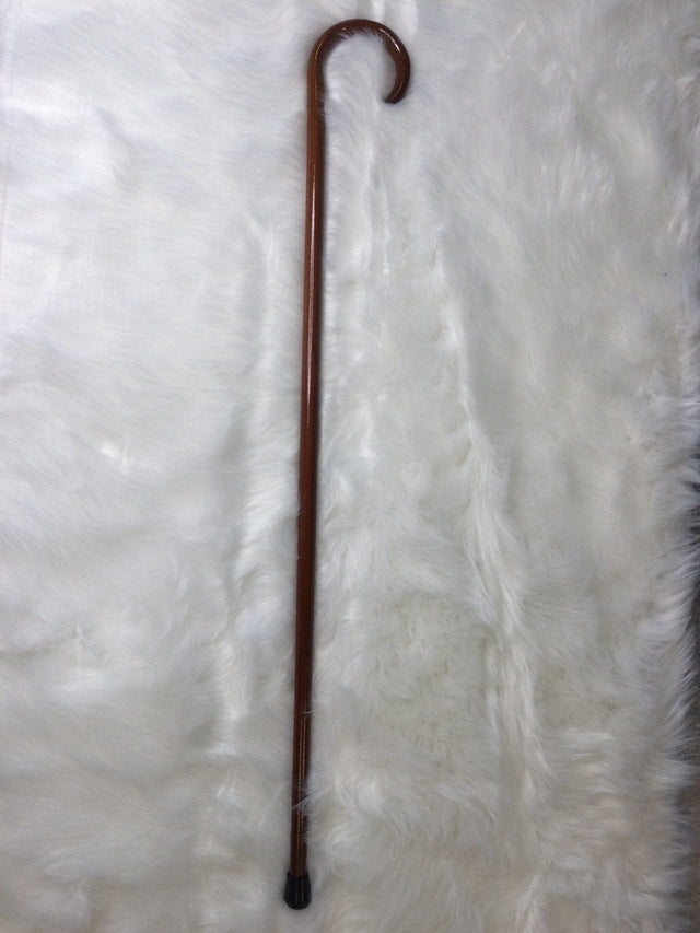 Lyxkäpp i mörkt trä - modell "GIETA" med svängt handtag. 93 cm hög - Pinnar - Seniorliving