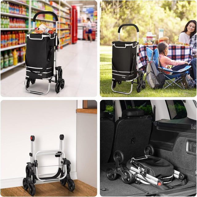 Monzana Shopping Bag/ Shopper - Din ultimata shoppinglösning. Inbyggt termosrum - Kundvagn - Shopper - Seniorliving