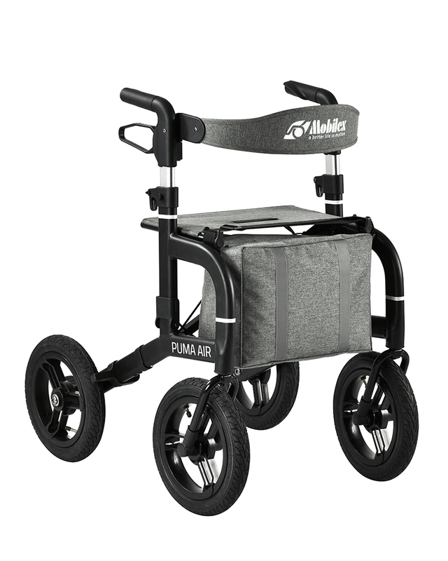 "OFFROAD" Puma Air Rollator - Solid, smart och stabil. 9,8 kg - Utomhusvandrare - Seniorliving