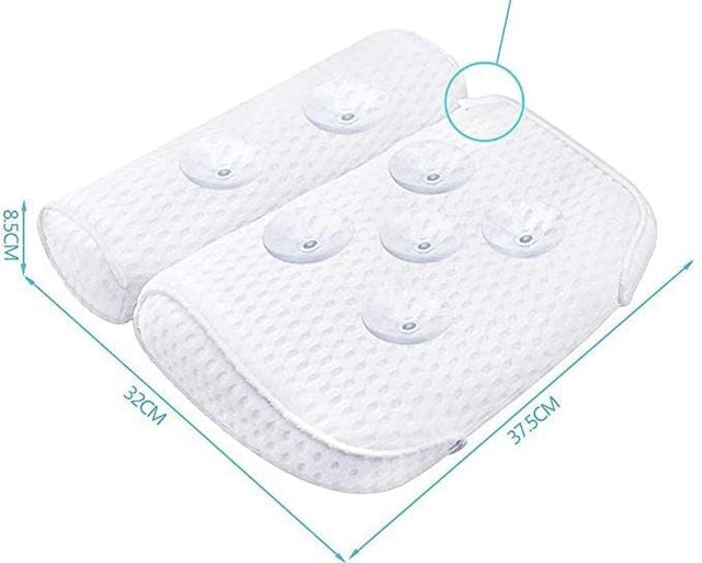 Ryggkudde och nackstöd för badkar - Mjuk & snabbtorkande. 35 x 35 x 9 cm - Kudde för badkar - Seniorliving