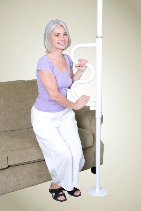 "Security Pole" - Säkerhetsgrepp från golv till tak med 360° rotation. Säker och enkel att installera. - Stödhandtag - Seniorliving