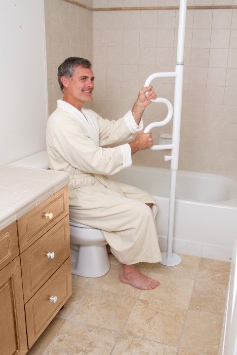 "Security Pole" - Säkerhetsgrepp från golv till tak med 360° rotation. Säker och enkel att installera. - Stödhandtag - Seniorliving