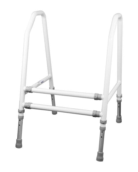 Ställbart golvmonterat toalettstöd - passar alla toaletter. Lätt att installera! - Toaletthöjare - Seniorliving