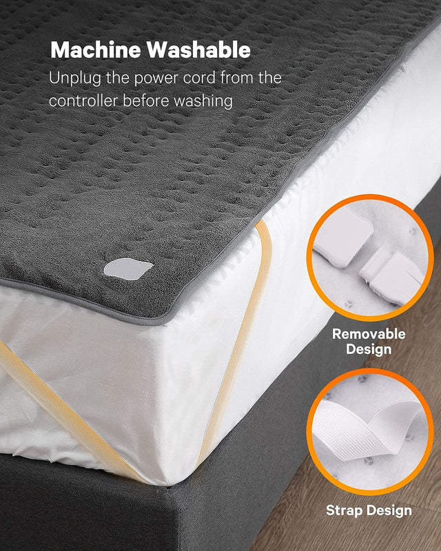 Upplev ökad sömnkomfort - "Soft Coral" elektrisk värmedyna. Justerbar värme & timer - SÄNGVÄRMARE - Seniorliving