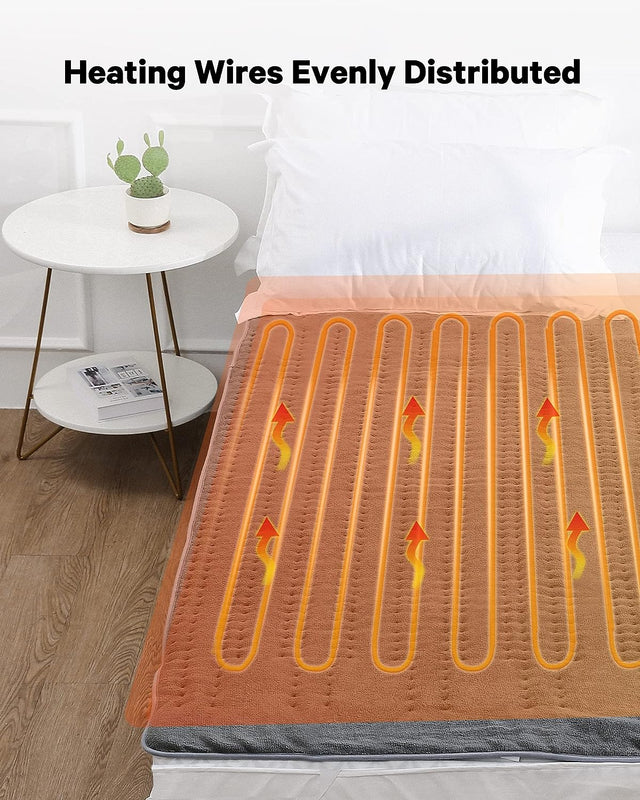 Upplev ökad sömnkomfort - "Soft Coral" elektrisk värmedyna. Justerbar värme & timer - SÄNGVÄRMARE - Seniorliving