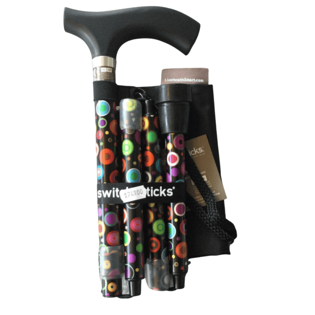 Vikbar käpp - Modell "BUBBLES". Lyxmodell & höjdjusterbar - Pinnar - Seniorliving