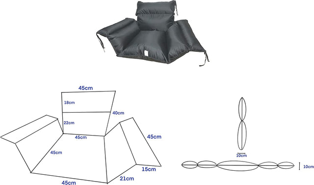 XL - kudde för rullstolsburna - Vattentät, mjuk och allergivänlig. 45 x 45 cm. INKONTINENS. - Sittdyna - Seniorliving