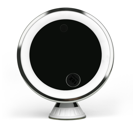 Ansiktsspegel/sminkspegel med 10x förstoring och LED - ljus. Kan laddas med USB och batteri - Makeupspejle - Seniorliving