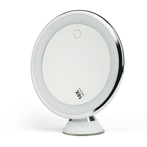 Ansiktsspegel/sminkspegel med 10x förstoring och LED - ljus. Kan laddas med USB och batteri - Makeupspejle - Seniorliving