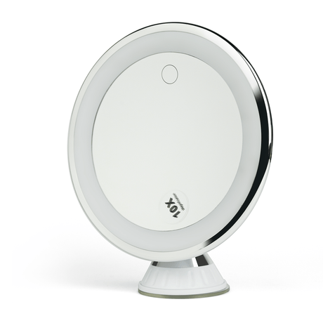 Ansiktsspegel/sminkspegel med 10x förstoring och LED - ljus. Kan laddas med USB och batteri - Makeupspejle - Seniorliving