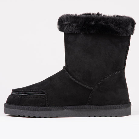 BILLY Cozy Boots: Bred vinterstøvle med lynlås - Ideel til brede fødder og skinner - lynlåssko - Seniorliving