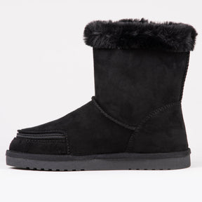 BILLY Cozy Boots: Bred vinterstøvle med lynlås - Ideel til brede fødder og skinner - lynlåssko - Seniorliving