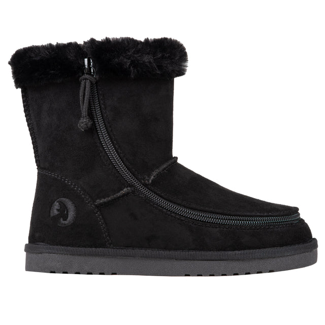 BILLY Cozy Boots: Bred vinterkänga med blixtlås – Ideell för breda fötter och skenor CAMEL