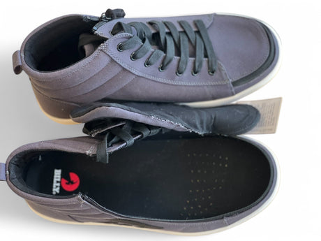 "CHARCOAL HIGH TOPS" – Bred Lynlåssko i tekstil/kanvas . Justerbar & komfortabel - lynlåssko - Seniorliving