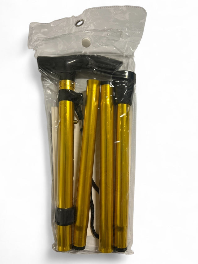 GLITTER hopfällbar käpp – Lätt, justerbar och elegant promenadkäpp i flera olika färger - GULD - Foldbare stokke - Seniorliving