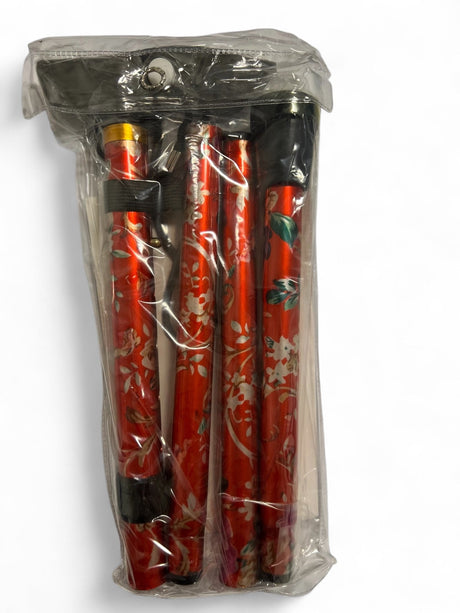 GLITTER hopfällbar käpp – Lätt, justerbar och elegant promenadkäpp i flera olika färger - SVART - Foldbare stokke - Seniorliving