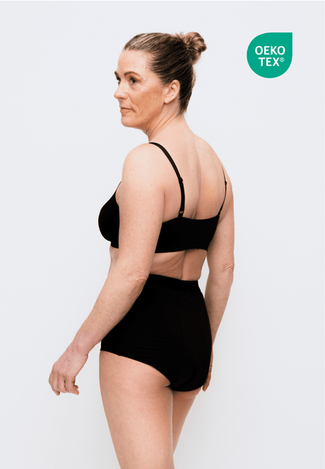 HIGH WAIST - Damtrosor för Lätt Inkontinens (90 ml) med Unik Passform - Inkontinens underbuks - Seniorliving