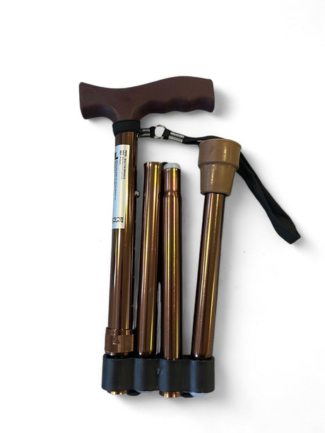 Hopfällbar bronskäpp – Ergonomisk, lätt och helt unik. Justerbar höjd från 80 - 92 cm - Stokke - Seniorliving