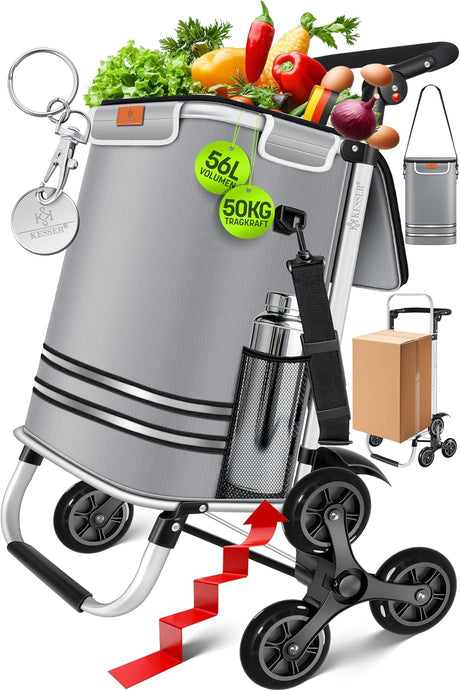 Indkøbstaske/ Shopper - Din Ultimative shopping løsning. Indbygget termorum - Indkøbsvogn - Shopper - Seniorliving