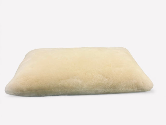 Jättestor stödkudde/sovkudde i medicinskt lammskinn - Värmande, mjuk &amp; andas (40x80). Toppkvalité - Kudde - Seniorliving