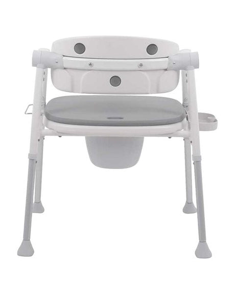 Kombineret toilet - og badestol – Luksuriøs komfort med blødt PU - sæde - Toiletforhøjere - Seniorliving