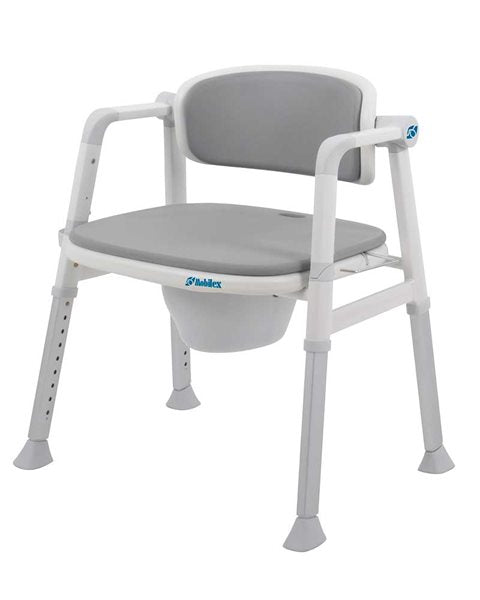 Kombineret toilet - og badestol – Luksuriøs komfort med blødt PU - sæde - Toiletforhøjere - Seniorliving