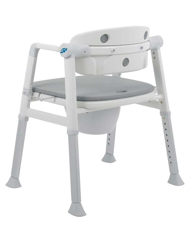 Kombineret toilet - og badestol – Luksuriøs komfort med blødt PU - sæde - Toiletforhøjere - Seniorliving