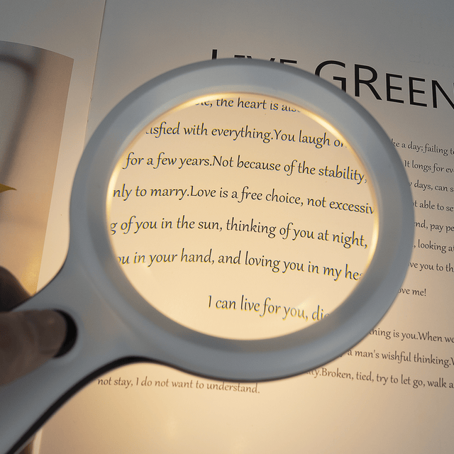 Kraftigt förstoringsglas med 10x förstoring, 18 LED - lampor och tre olika ljuslägen - Forstørrelsesglas - Seniorliving