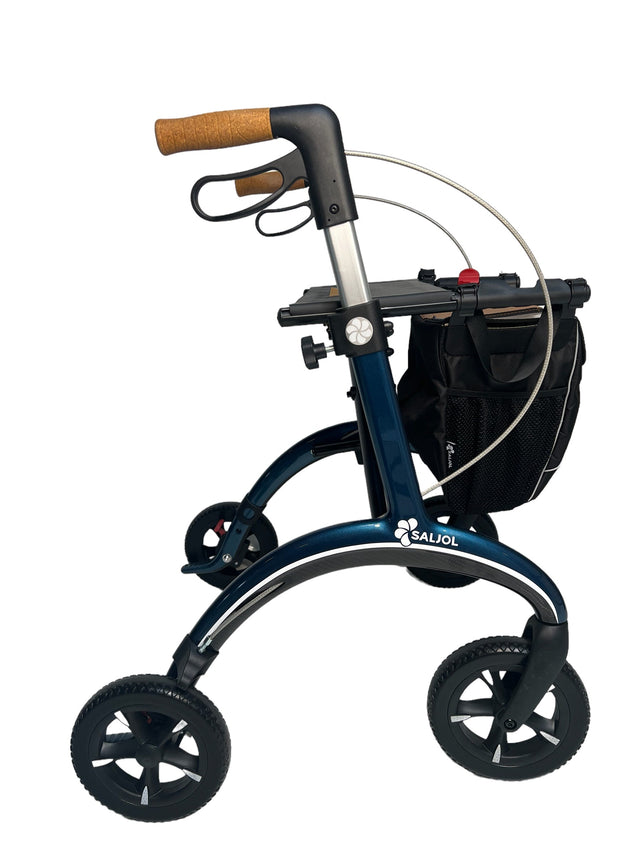 SALJOL "Luksus” kulfiber rollator -unikt tysk design og ultra letvægtsrollator. Kun 5,8 kg