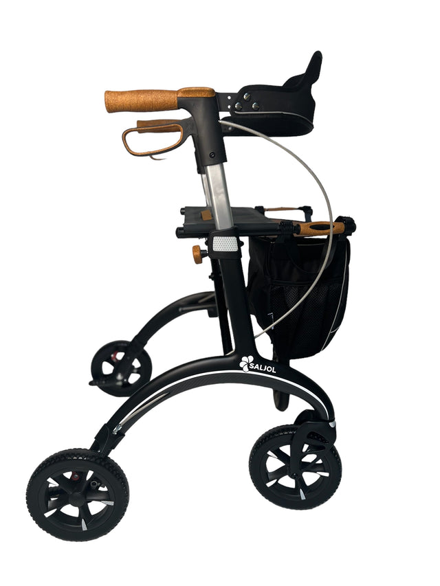 SALJOL "Luksus” kulfiber rollator -unikt tysk design og ultra letvægtsrollator. Kun 5,8 kg