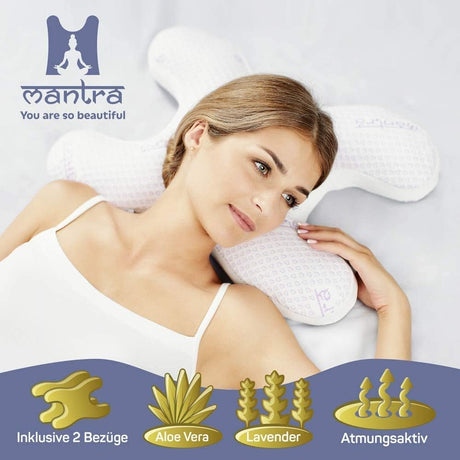 MANTRA BUTTERFLY – UNIK huvudkudde med butterfly - design. För CPAP - användare och Anti - Age - Hovedpude - Seniorliving