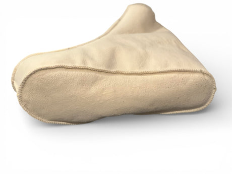 Mjuk lammsko i äkta lammskinn – 3 justerbara kardborreband, naturfärgad - Støvler - Seniorliving